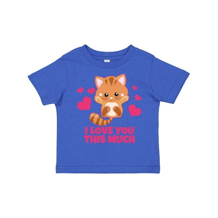 

Inktastic Valentine s Day I Love You This Much Kitten Gift Toddler Boy or Toddler Girl T-Shirt