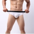 thumbnail image 4 of Aayomet Men's Ice Silk Bikini Briefs Low Rise Soft Breathable Underwear,White XXL, 4 of 5