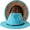 Lake Blue/Leopard, variant on Women Two Tone Wide Brim Fedora Felt Panama Hats Classic Belt Buckle