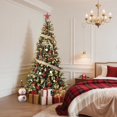thumbnail image 3 of Pre-Lit Pencil Christmas Tree – Slim Artificial Holiday Tree with LED Lights, Automatic Hinged Expansion, Foldable Metal Stand, and PE & PVC Branches for Home, Office, or Party Decor, 3 of 10