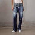 thumbnail image 2 of WTOBBY Women's Casual Print Jeans, Sporty Jeans Style Pants with a Comfortable and Relaxed Fit, Ideal for Leisure Activities and Everyday Wear,Sky Blue 2XL, 2 of 8