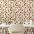 thumbnail image 2 of Ambesonne Floral Design Peel & Stick Wallpaper for Home, Simplistic Leaves Art, 13"x36", Pistachio Green Dark Pink, 2 of 5
