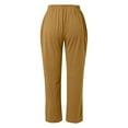thumbnail image 5 of Vividxx Pants For Women High Waisted Pants For Women 2025 Linen Drawstring Pants Summer Lightweight Straight Leg Baggy Pants Pants Loose Fit Beach Trousers, 5 of 5