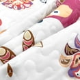 thumbnail image 3 of Mocaletto Luxury 3 Piece Queen Size Quilts, Elegant&Reversible Quilt Set Bedding Set with Pillow Shams, Cartoon Fox Animal Bedspread, Lightweight Microfiber Queen Size Coverlet, 3 of 7