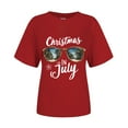 thumbnail image 6 of Drie 2025 Short Sleeve CrewNeck Shirts Cute Fit Casual Tee Tops Christmas Workout Tops for Women Red,XL, 6 of 6