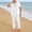 White, variant on BLTIBY Mens Summer Set 2 Piece Beach Outfits Short Sleeve Button Down and Drawstring Pants Matching Vacation Sets with Pockets White XL
