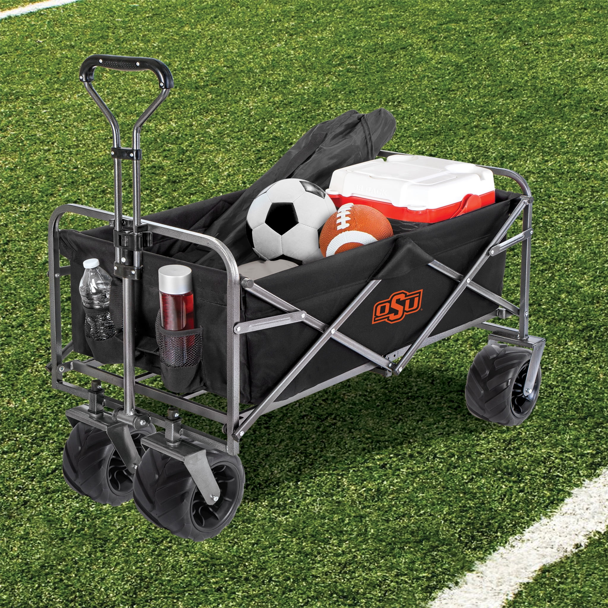 Smart Design Collegiate Heavy-Duty Utility Collapsible Sports Wagon - Oklahoma State Cowboys