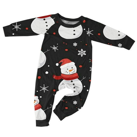 

Dihao Christmas Family Pajamas Parent-Child Christmas Printed Toddler Baby Home Wear Pajamas Women Loungewear Jumpsuit 1pc