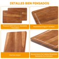 thumbnail image 4 of 4Pzs Tabla De Quesos, Tabla Para Charcuteria, Tabla De Quesos Y Charcuteria, Tabla Para Picar, 30x20cm, Ideales Para Carne Asada, Quesos, Botanas, Hamburguesas, Bbq, Fiestas, Reuniones Y Regalo, 4 of 7