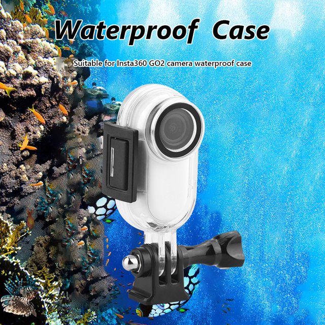 Vivienda De Protección Estuche impermeable 30m Carcasa de protección de buceo para cámara deportiva Insta 360 GO2