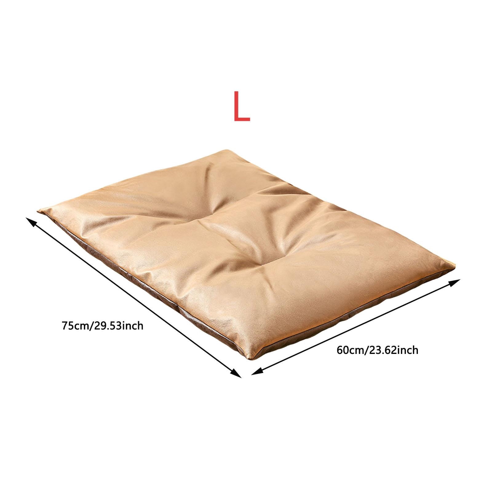 Elevated Dog Bed Waterproof Leather for Small Medium Dogs,Outdoor Indoor Pet Cot,Comfort Mat,Raised Dog Bed for Cats and Dogs,Portable Dog Bed for Maximum Support(Coffee,37.4*25.79Inch)