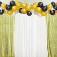 thumbnail image 5 of 2 Panels Golden Light Sequins Fabric Background Wedding Photo Booth, Sequins Curtains, Sequins Panel Photography Background Decoration 2*8FT, 5 of 11