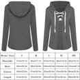 thumbnail image 2 of Worallymy Sudadera con capucha de color sólido con cuello en V y manga larga para mujer Worallymy JD735813436, 2 of 6