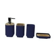 thumbnail image 3 of Fiocias 4 Pieces Bathroom Accessories Set Modern Decorative Home Drain Soap Dish Stylish Dark Blue, 3 of 9