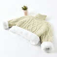 thumbnail image 7 of ZyeKqe Baby Clothes Infant Newborn Boys Girls Sweaters High Neck Long Sleeve Cable Knit Top Warm Loose Pullover Tops Winter Outfits, 7 of 7
