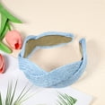 thumbnail image 6 of 1 Pc Fashion Straw Wide-side Headband for Women for Girls 6.30"x2.17" Blue, 6 of 6