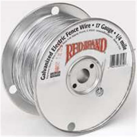 Red Brand 85612 Electric Fence Wire, 17 ga Wire, 1/4 mile L, Steel, (Best Electric Fence Wire For Cattle)