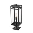 thumbnail image 2 of 596PHBR-533PM-BK-Z-Lite-Nuri - 1 Light Outdoor Pier Mount In Outdoor Style-23.5 Inches Tall and 7.5 Inches Wide, 2 of 2