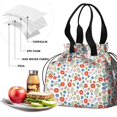 thumbnail image 4 of Pioneer Flower Floral Print Pattern Drawstring Lunch Bag Women - Drawstring Lunch Bag Insulated for Work Office - Stain-Resistant Large Lunchbags for Women with Multi-Pockets, 4 of 6