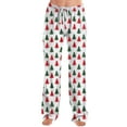 thumbnail image 7 of Resicozy Christmas Pajama Bottoms for Women Soft Wide Leg Lounge Pants Comfy Drawstring Fashion Fall Long Pajamas Pants Pink M, 7 of 7