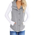thumbnail image 1 of Sherrylily Women Casual Vest Jacket Lightweight Zip Up Drawstring Coat with Pockets, 1 of 7
