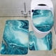 thumbnail image 4 of Juego de alfombras de baño con pedestal, suave, absorbente de agua, de mármol, lavable H, 4 of 8