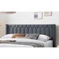 thumbnail image 3 of Queen Size Metal Platform Bedframe No Box Spring Gray for Master Bedroom, 3 of 11