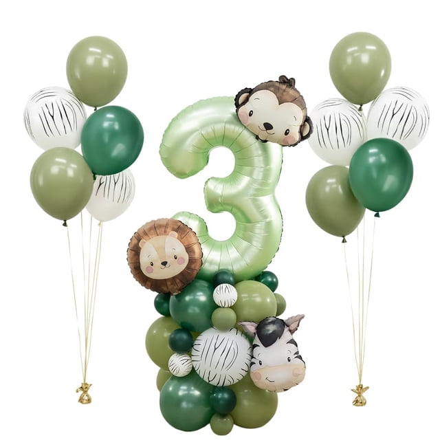 Globos decorativos para fiestas con temática de Wuokkig Jungle Safari