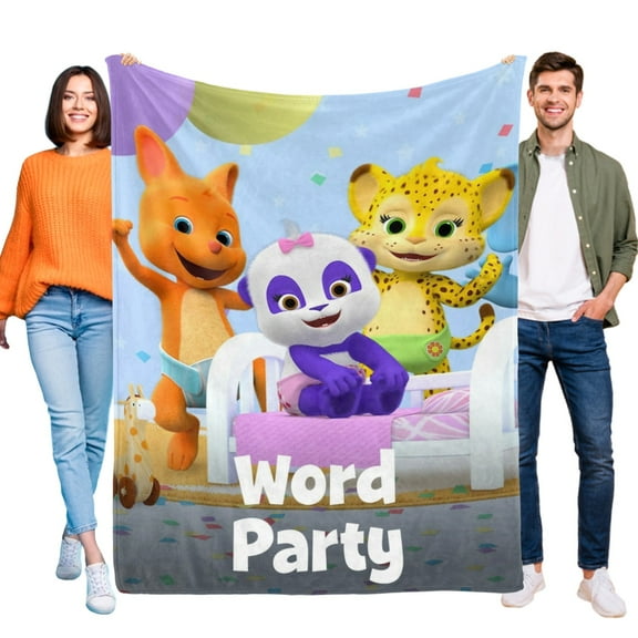 Word Party Throw Blanket Gifts for Fans Lover Girls Boys Women Present Hoodie Him Bed 60"x80"