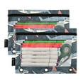 thumbnail image 2 of Cartoon Line Sharks 2 Pack Pencil Pouch for 3 Ring Binder Smooth Zipper Folders with Pockets Clear Window Pencil Case, 2 of 6