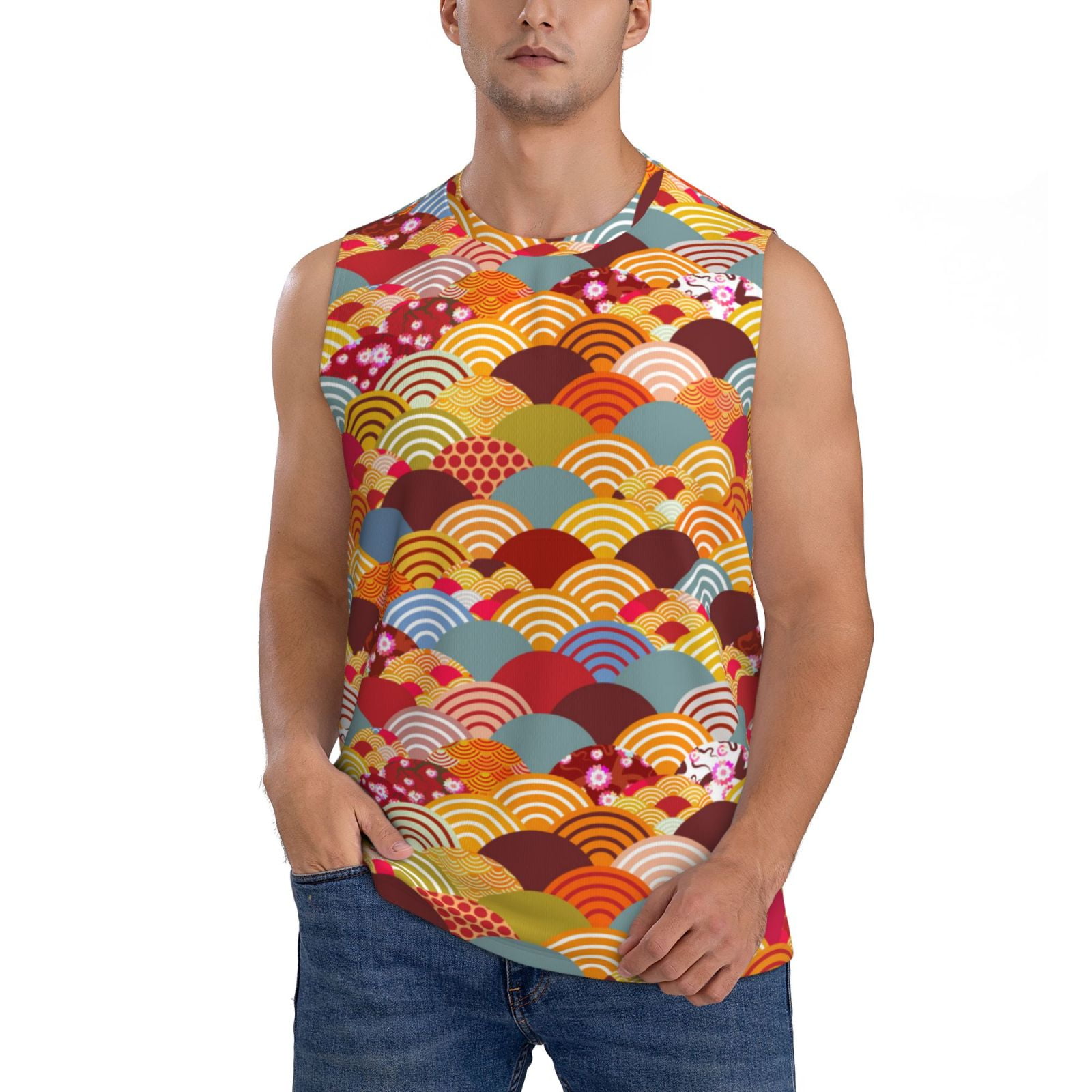 Camiseta Sin Mangas Para Hombre, Para Verano, Playa