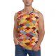 thumbnail image 1 of Balery Japanese Style Fish Scales Camisetas sin mangas para hombre, absorbe la humedad y protege contra el mal olor.-Medium, 1 of 7