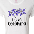 thumbnail image 4 of Inktastic I Love Colorado Columbine Flowers Women's T-Shirt, 4 of 5