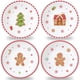 thumbnail image 1 of Juego de Platos para Cena de Navidad de Melamina con Diseño de Hombre de Jengibre 25 cm, 1 of 7
