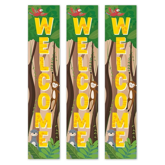 Creative Teaching Press Jungle Friends Welcome Banner, 8"W x 39"H, Pack of 3