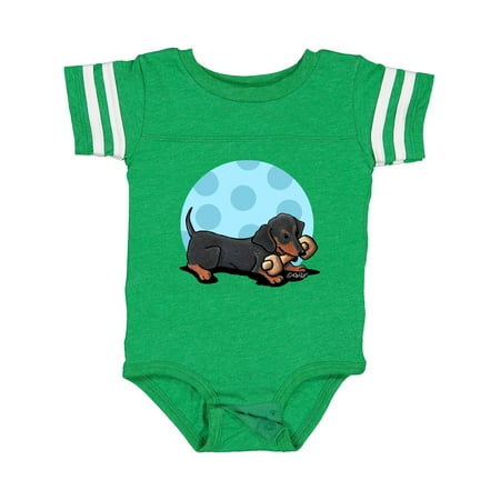 

Inktastic Wiener Dog (Dachshund) with Bone Boys or Girls Baby Bodysuit