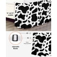 thumbnail image 3 of Black and White Bed Skirt Cal King Size, Farmhouse Cow Black White Wrap Around Bed Skirting with Adjustable Elastic Strap, Dust Ruffled Pleated Bedskirts 18 Inch Drop for Bedroom Cal King Beds, 3 of 9