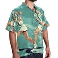 thumbnail image 2 of Tennis Men's Casual Hawaiian Shirts, Printed Button Down Short Sleeve Summer Beach Tops with Spread Collar - Unisex, 2 of 6