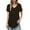 Brown, variant on Women Shirt Short Sleeve Casual Stylish Top Shirts, Rayon Blending Fabric, Machine Washable