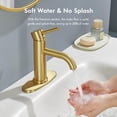 thumbnail image 3 of Grifo de baño WINKEAR Gold de un solo orificio con desagüe desplegable, 3 of 6