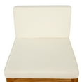 thumbnail image 7 of 2 Patio Dining Chairs - Wood, Beige Cushioned Seats, Enhances Appeal And Comfort Of 2 Wood Frame With Cushion, Ergonomic Dimensions For Optimal, 7 of 7