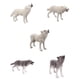 thumbnail image 1 of Figuras de Acción de de Simución de 5 Piezas, Modelo de Juguete Miniatura, Zulema Figuras de lobo, 1 of 8