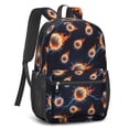 thumbnail image 2 of Baseballs Flames Pattern 17" Waterproof Oxford School Backpacks for Teens, S-Shape Padded Straps, for School, Travel, Hiking, Camping, 2 of 3