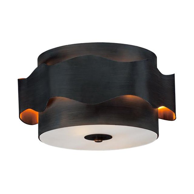 Maxim 38390BZGTGLD Flow 2-Light Flush Mount, Bronze Gilt & Gold