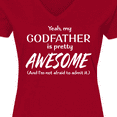 thumbnail image 4 of Inktastic Yeah My Godfather is Pretty Awesome Women's V-Neck T-Shirt, 4 of 5