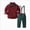 A07-Brick Red, variant on 6-12 Months Toddler Boys Kids Suit Set 2Pcs Formal Dress Clothes Long Sleeve T Shirt Tops Vest Coat Pants Child 9 12 18 24 Months 2T 3T 4T 5T 6T 7T 8T Kids Boys Winter Outfits,Khaki