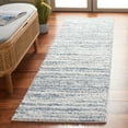 thumbnail image 2 of SAFAVIEH Rumi Barrett Striped Polyester Shag Runner Rug, Light Blue/Ivory, 2'2" x 8', 2 of 7