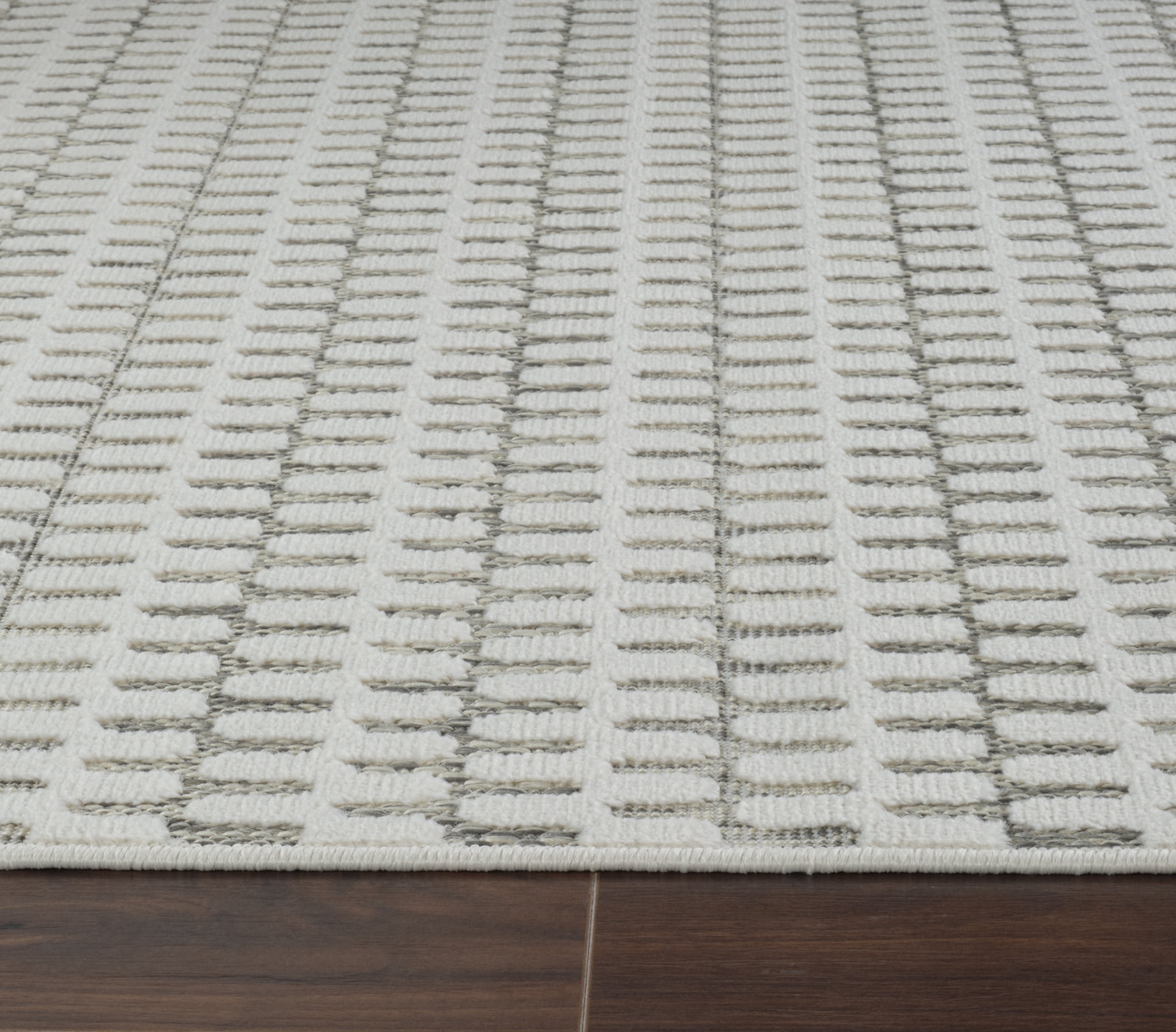 Tapis d'interieur exterieur abstrait Rug Branch Maise, beige creme, moderne - Entree, couloir, salle de bain et cuisine