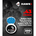 thumbnail image 6 of Hawki .43 Cal Reusable Training Soft Rubber Balls 500 pack (Blue), 6 of 7