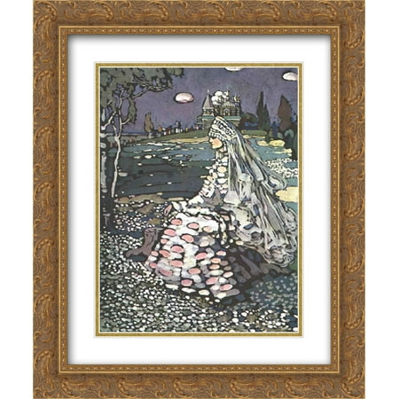 Russian Landscape - Wassily Kandinsky 2x Matted 20x24 Gold Ornate Framed Art Print 'Russian beauty in a landscape'